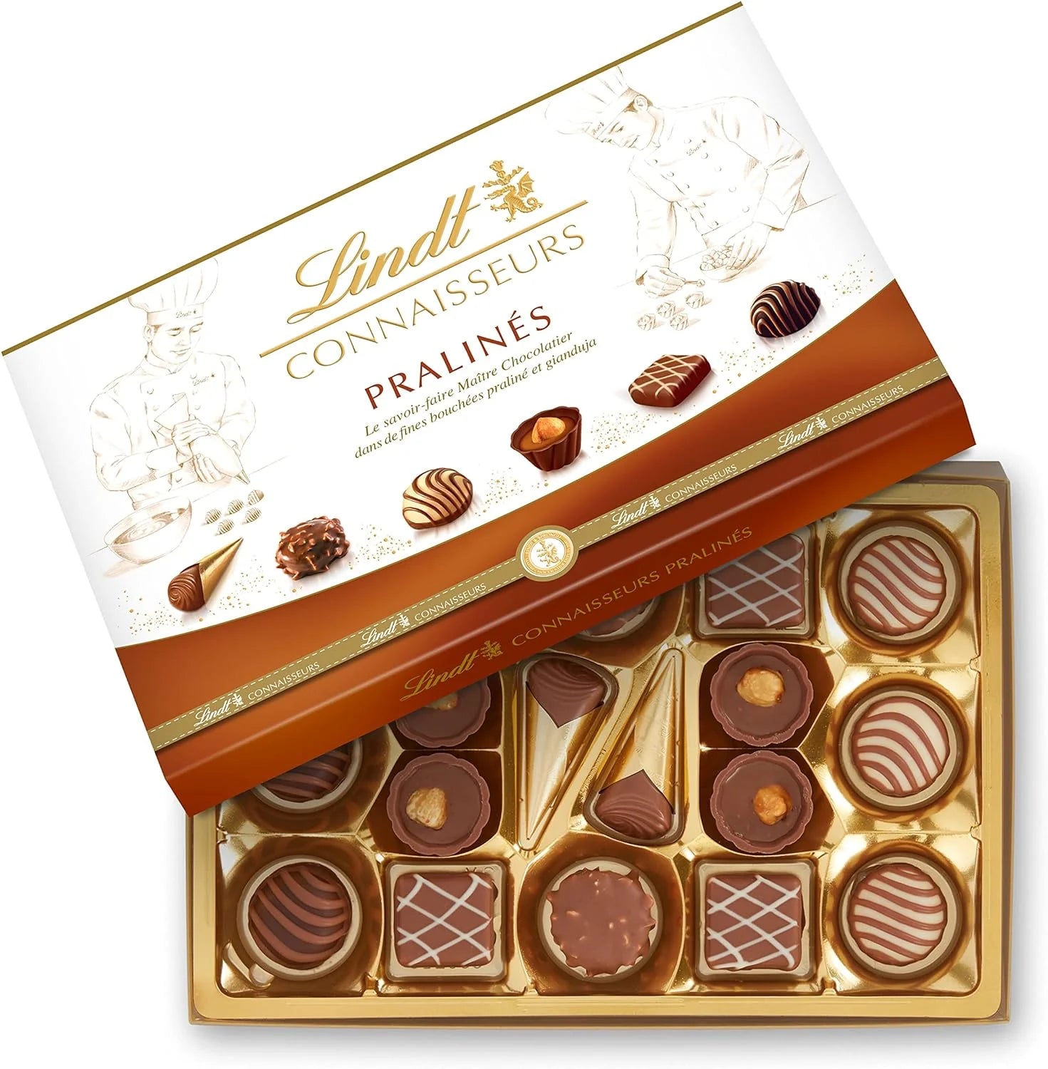 Lindt Chocolate Connaisseur Box Pralines, 180g (Imported)