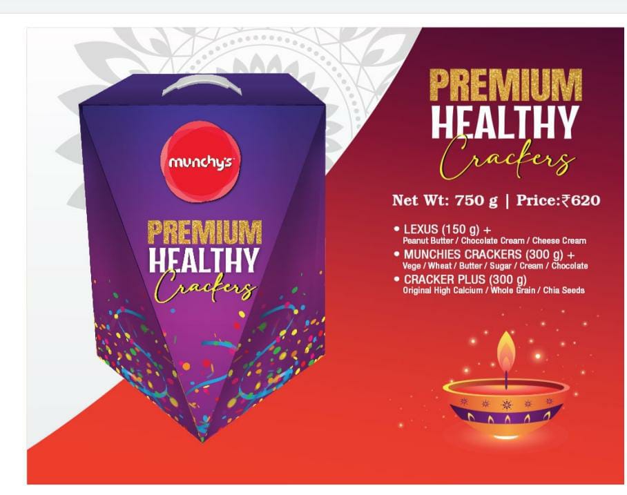 Munchy's Premium Healthy Crackers Gift Hamper, 750g