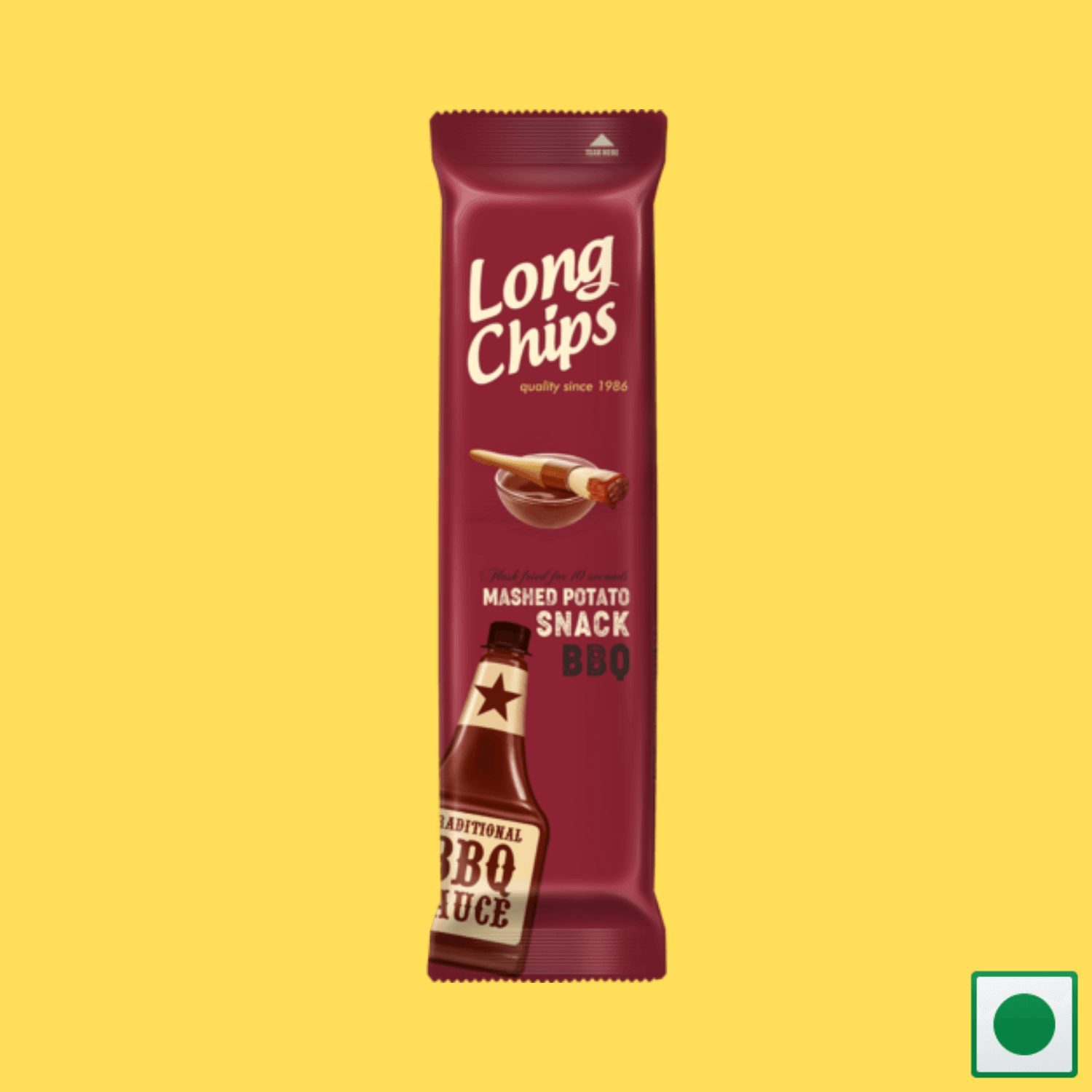 Long Chips Mashed Potato Snack BBQ Flavoured, 75g (Imported) - Super 7 Mart