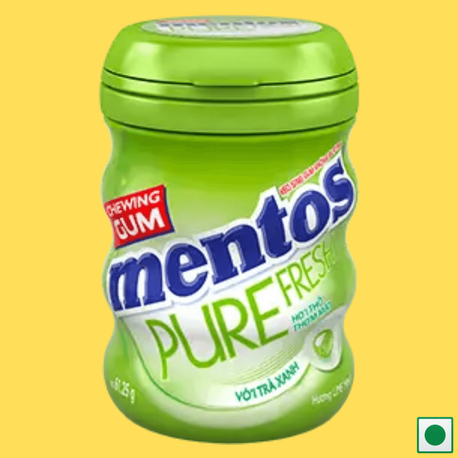 Mentos Gum Pure Fresh Spearmint Bottle, 87.5g (Imported)
