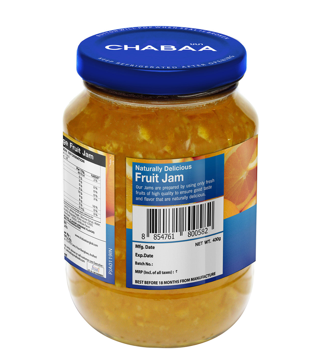Chabaa Orange Jam, 430g (Imported)