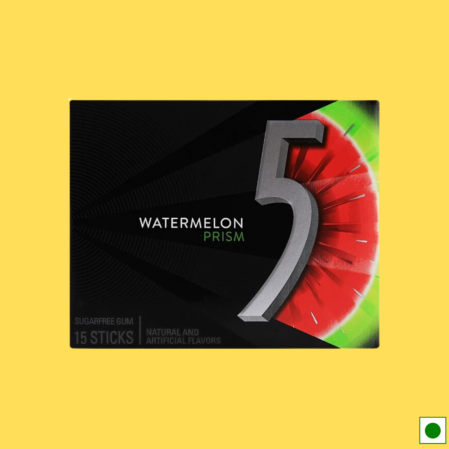 5 Gum Watermelon Prism Sugarfree Chewing Gum (Imported)