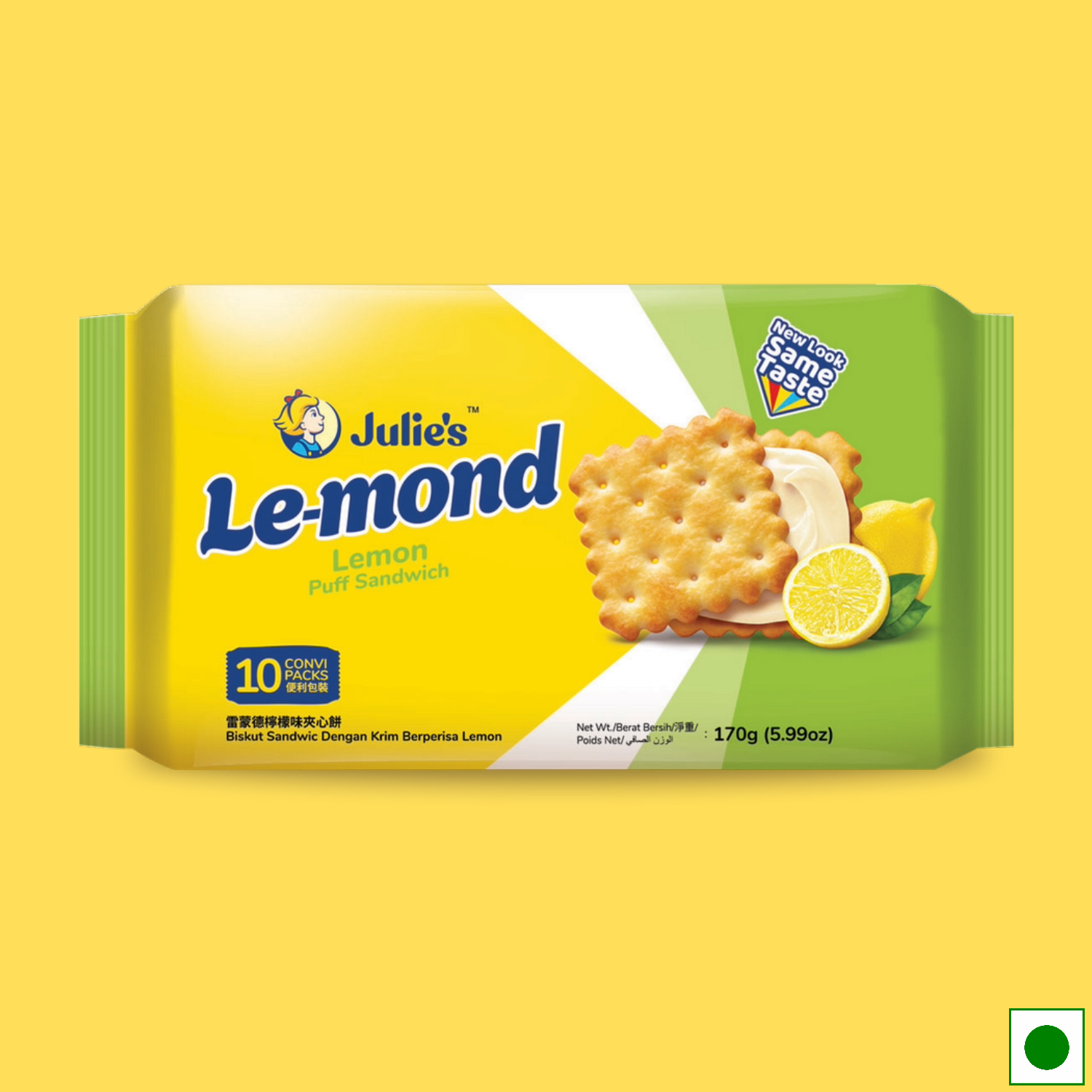 Julie's Le-Mond Lemon Puff Sandwich, 170g (Imported)