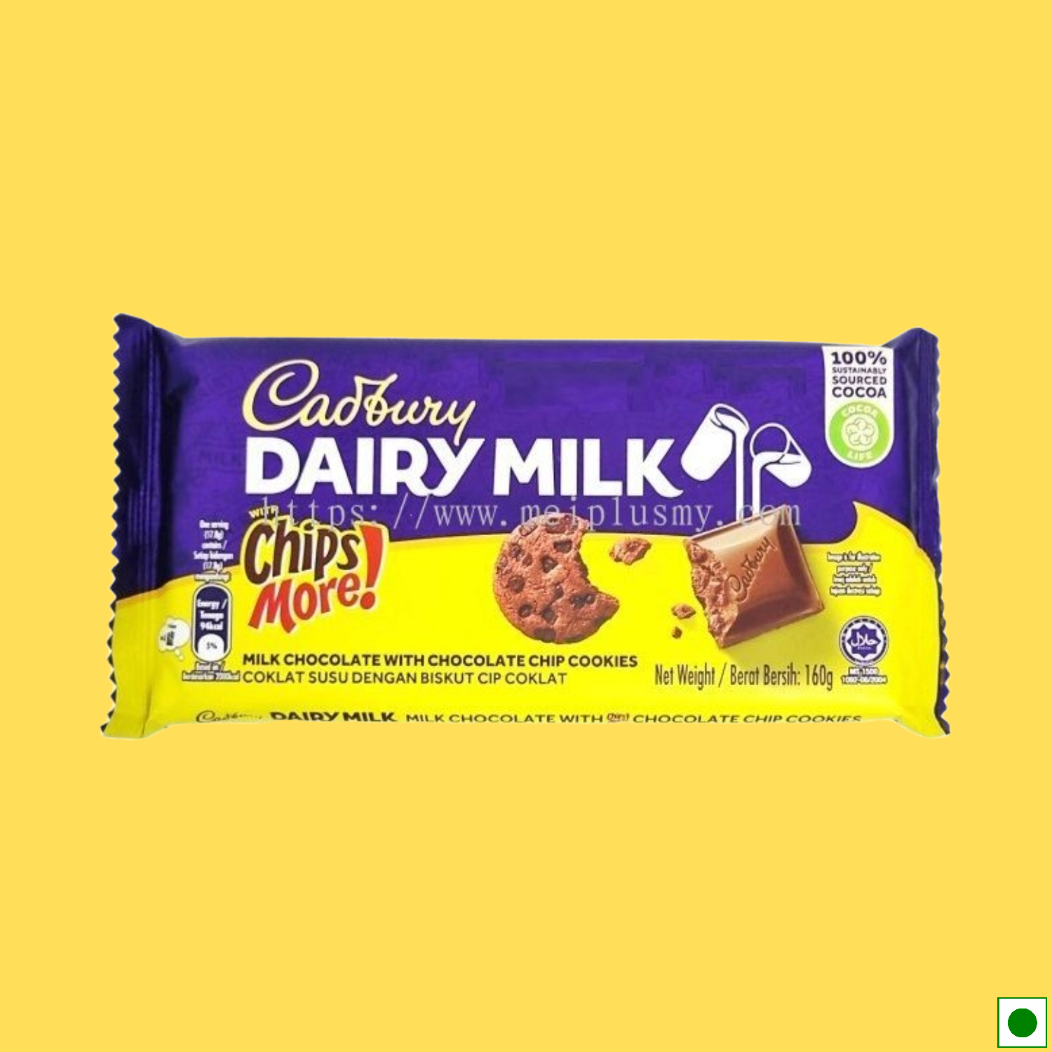 Cadbury Dairy Milk with Chips More, 160g (Imported)