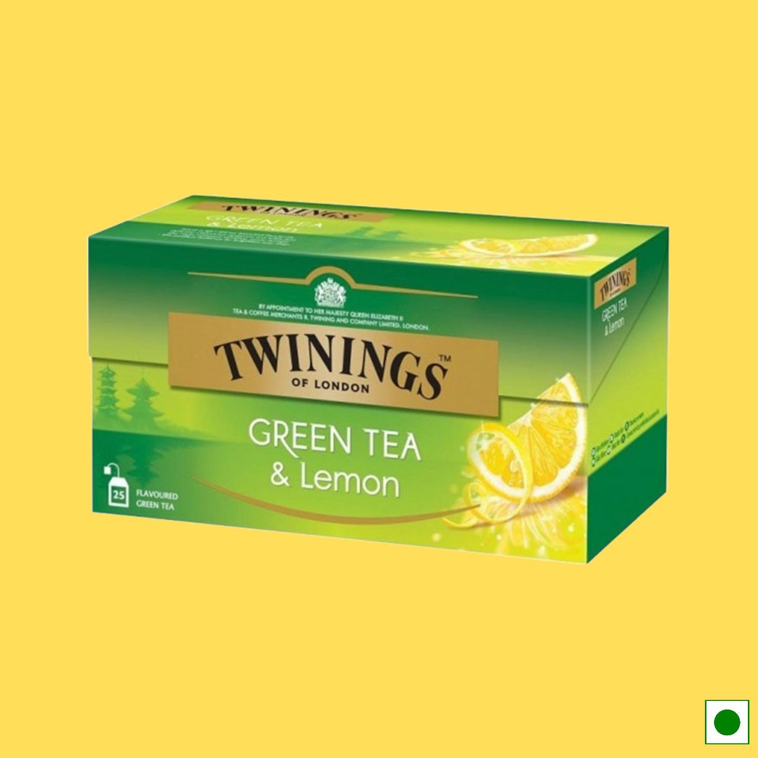 Twinings Green Tea and Lemon, 25 Tea Bags (Imported)