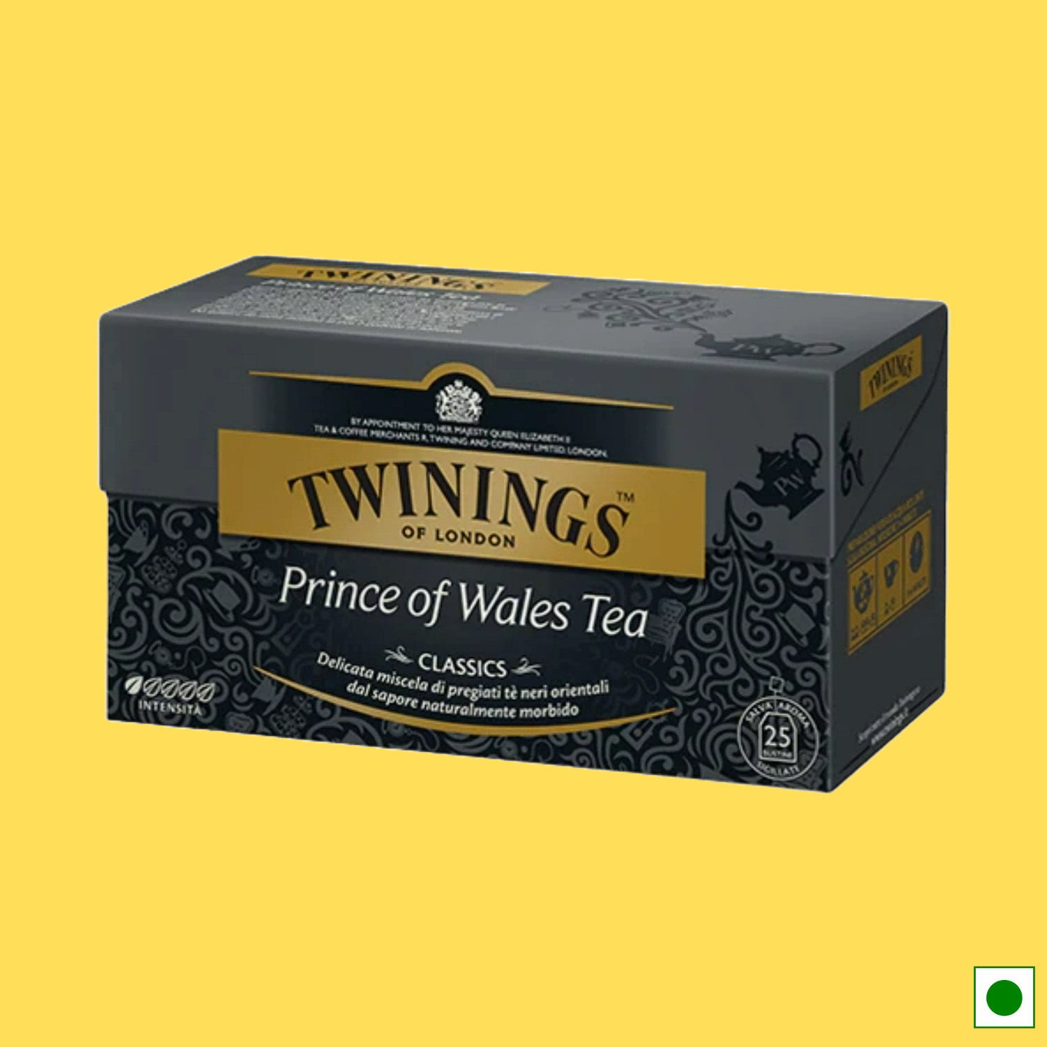 Twinings Prince of Wales Gentle Black Tea, 25 Tea Bags (Imported)