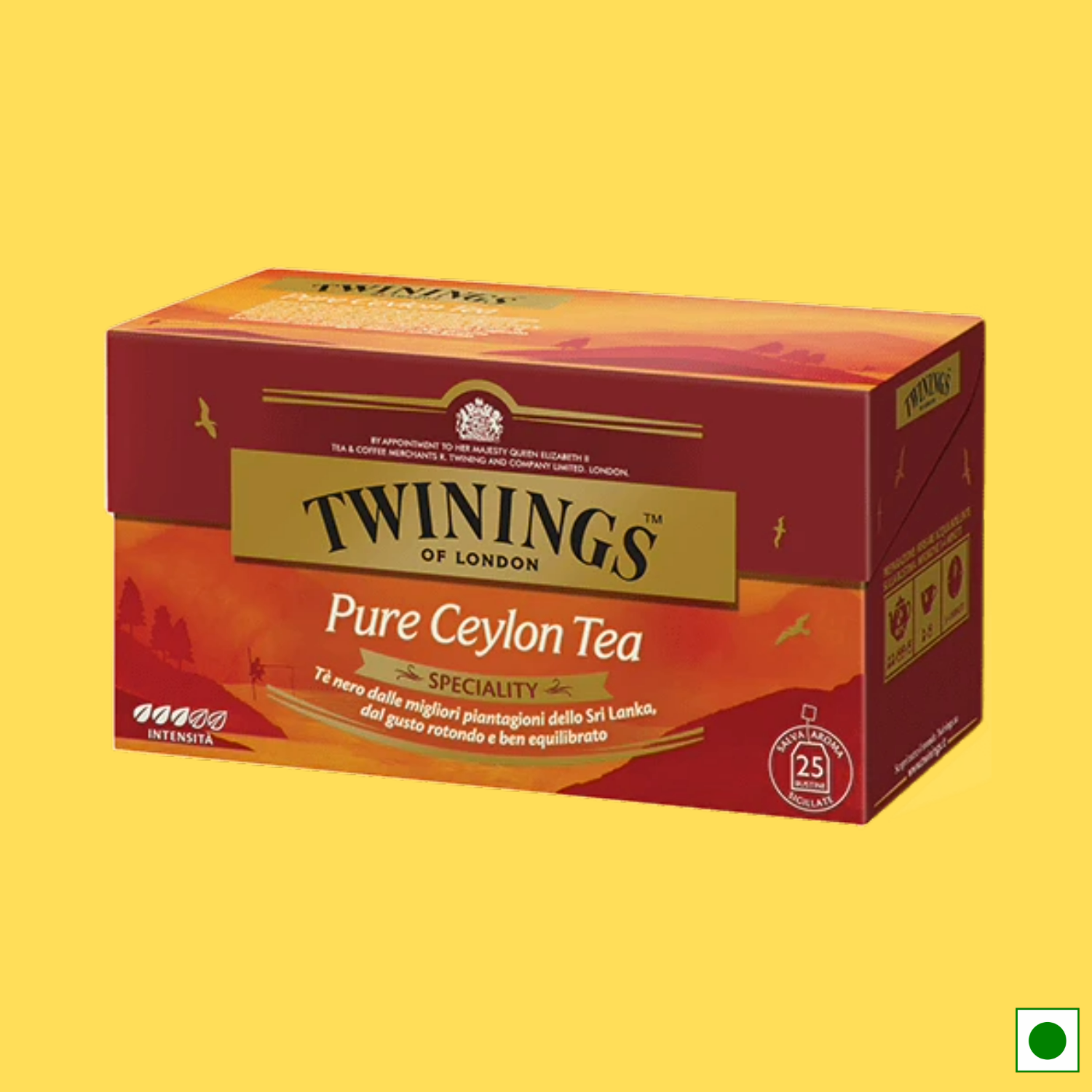 Twinings Pure Ceylon Tea, 25 Tea Bags (Imported)