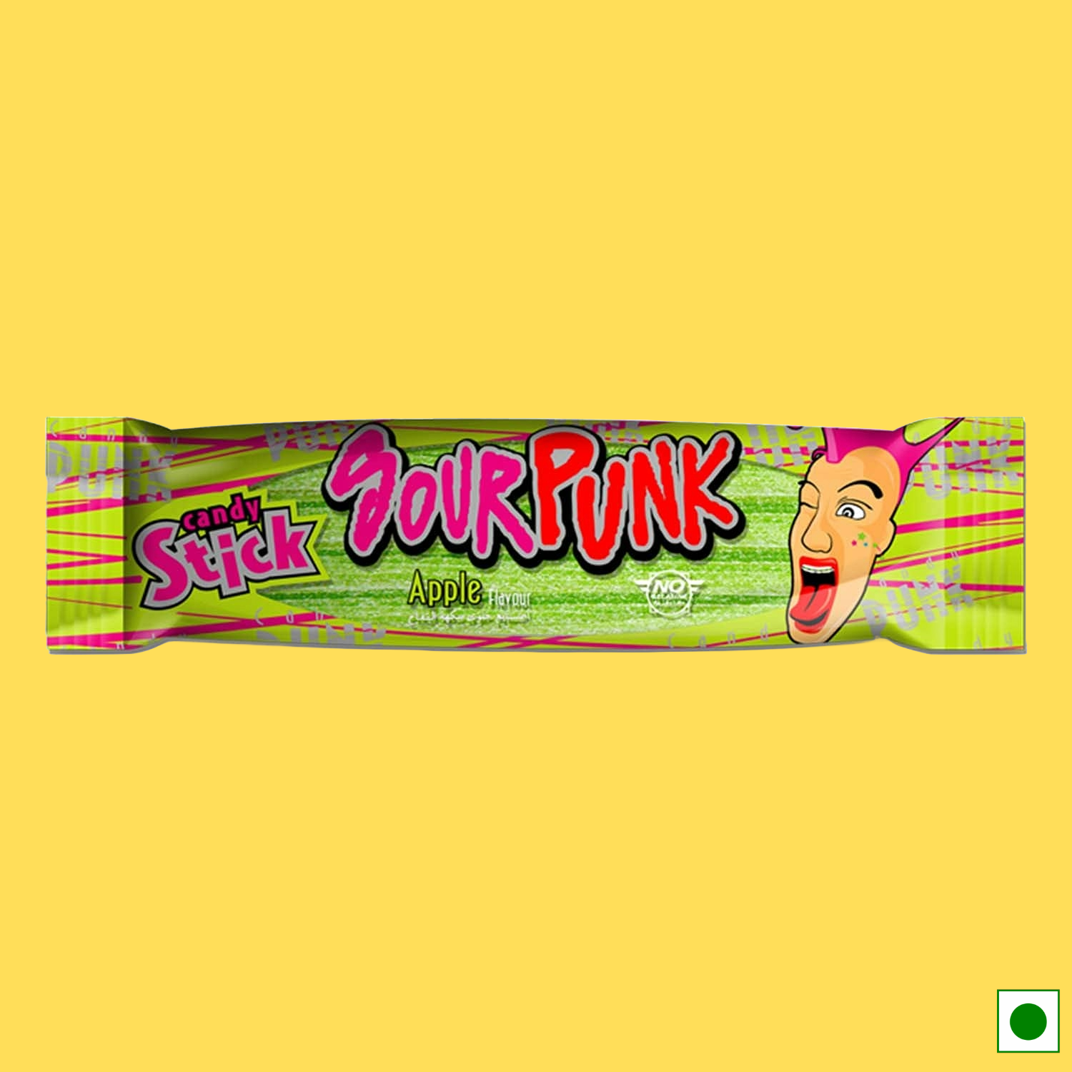 Sour Punk Apple Flavored Candy Sticks, 40g (Imported)