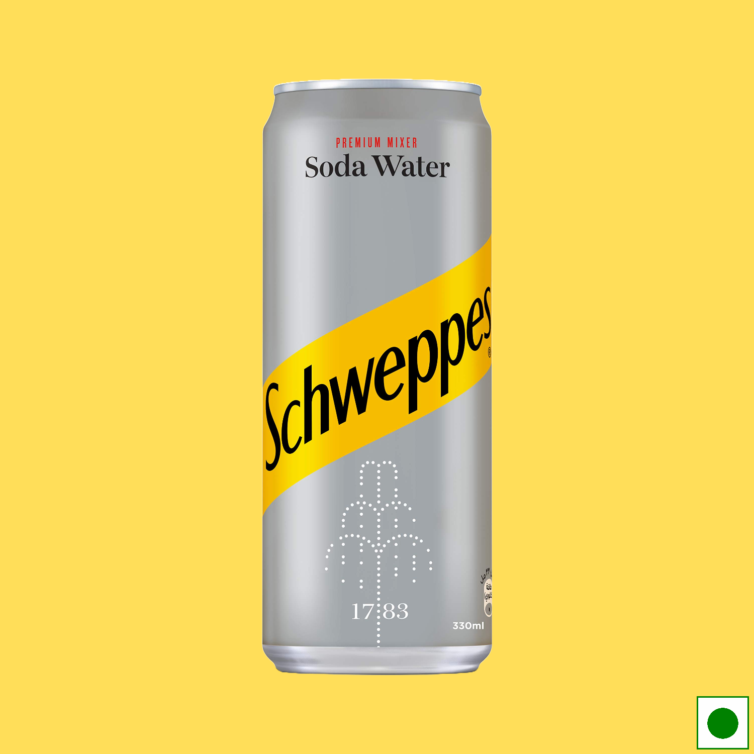 Schweppes Soda Water, 330ml (Imported)