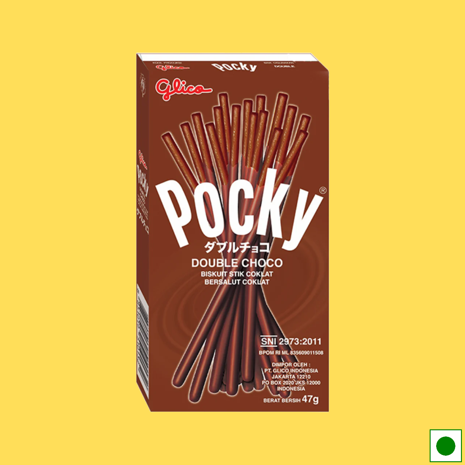 Pocky Double Chocolate Covered Biscuit Sticks, 47g (Imported)