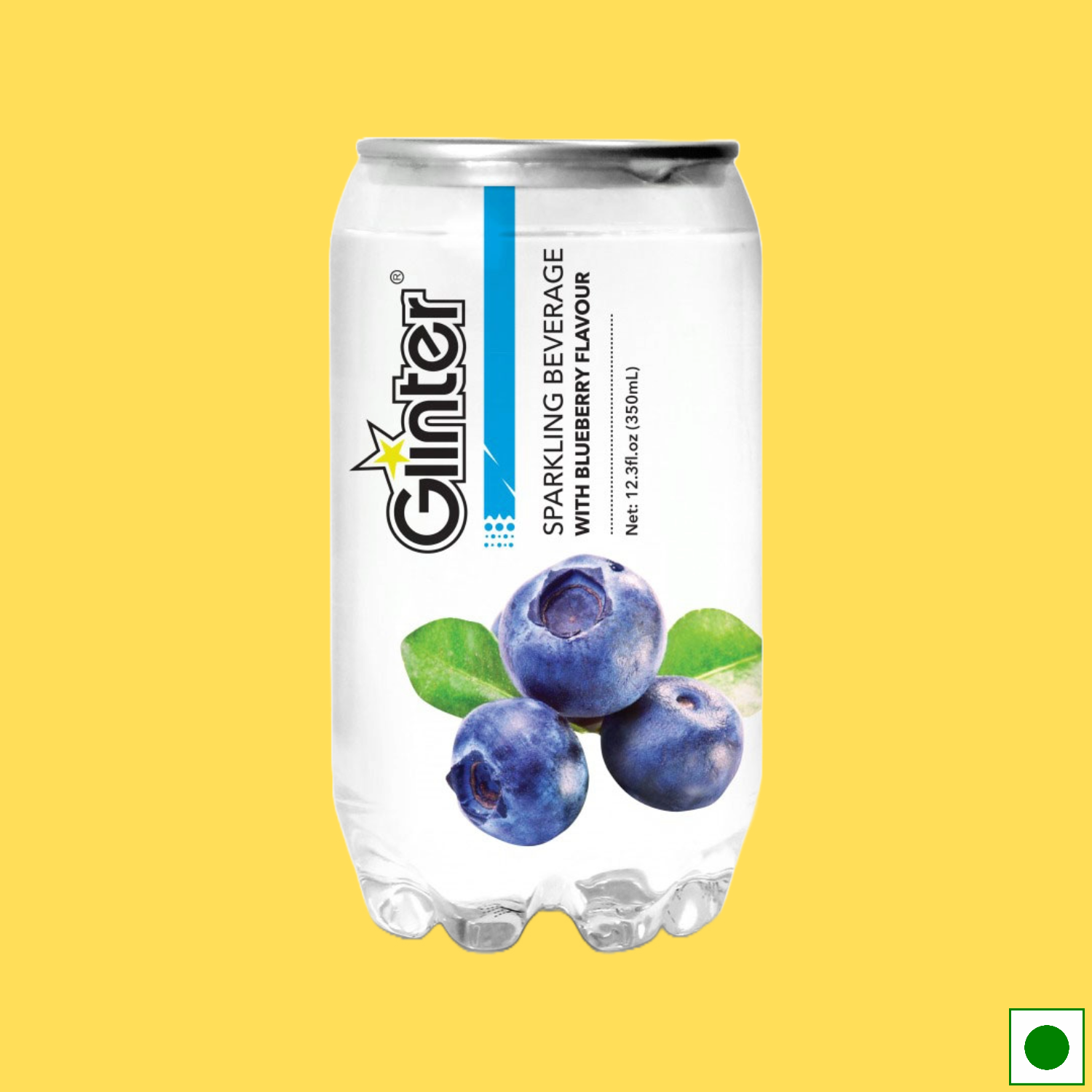 Glinter Sparkling Beverage Blueberry, 350ml (Imported)