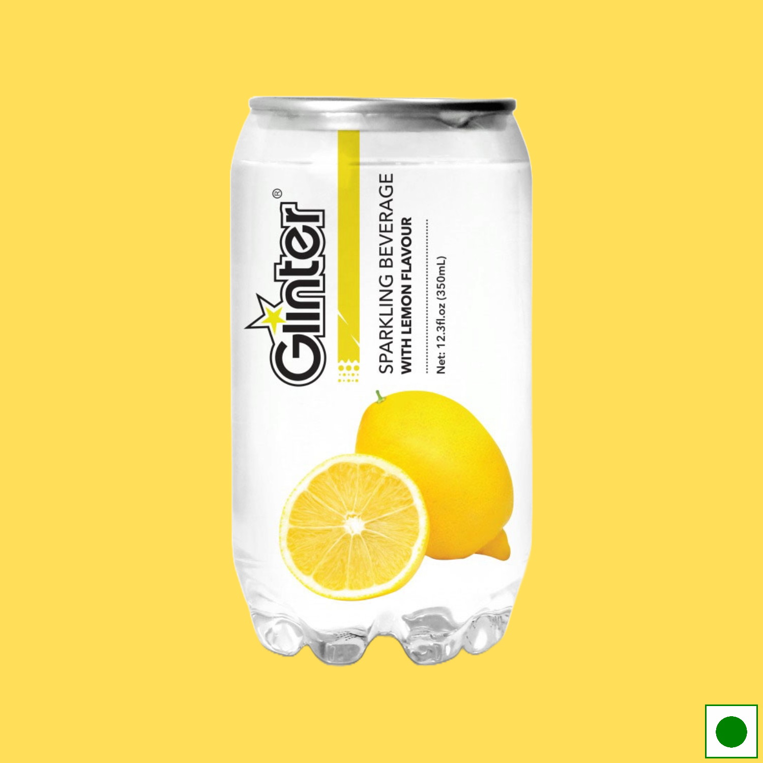 Glinter Sparkling Beverage Lemon, 350ml (Imported)
