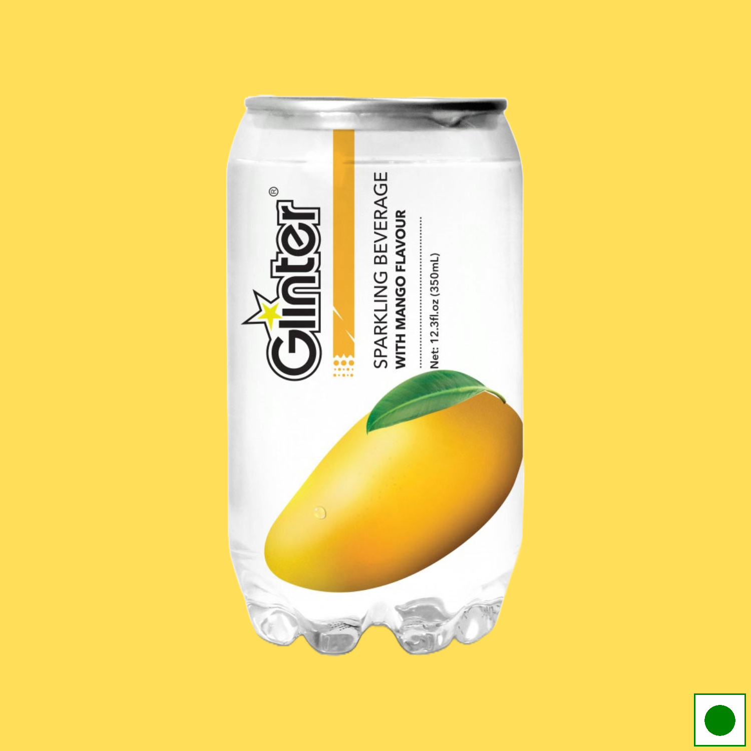 Glinter Sparkling Beverage Mango, 350ml (Imported)