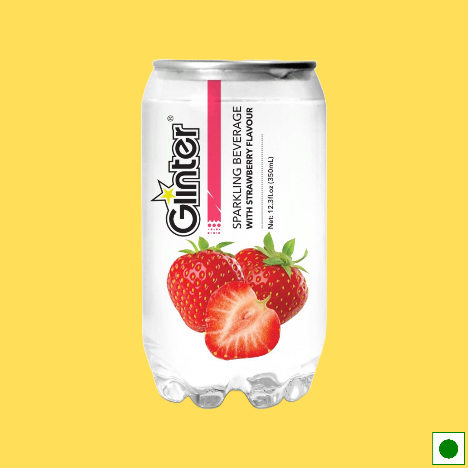 Glinter Sparkling Beverage Strawberry, 350ml (Imported)