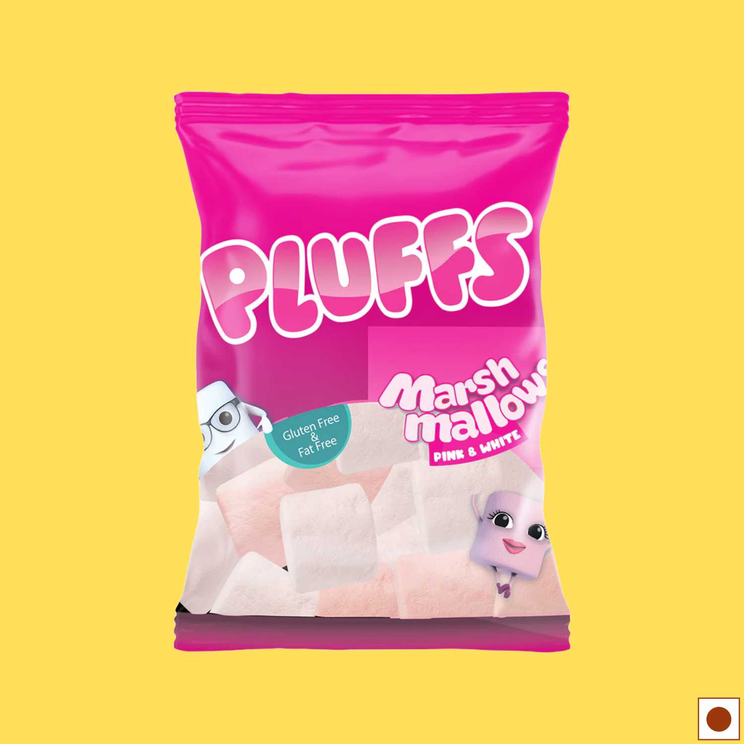 Pluffs Marshmallows Pink & White, 140g (Imported)