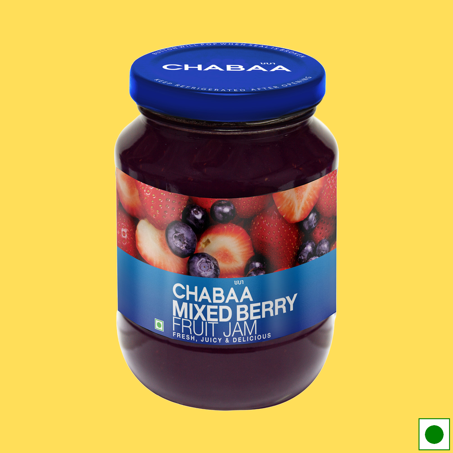 Chabaa Fruit Jam, Mixed Berry, 430g (Imported)