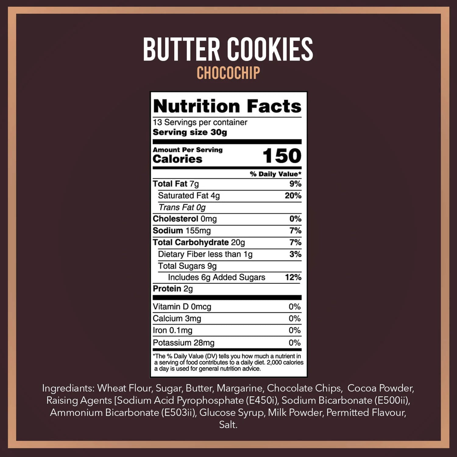 Sapphire Butter Cookies, Chocolate Chips, 400g (Imported) - Super 7 Mart