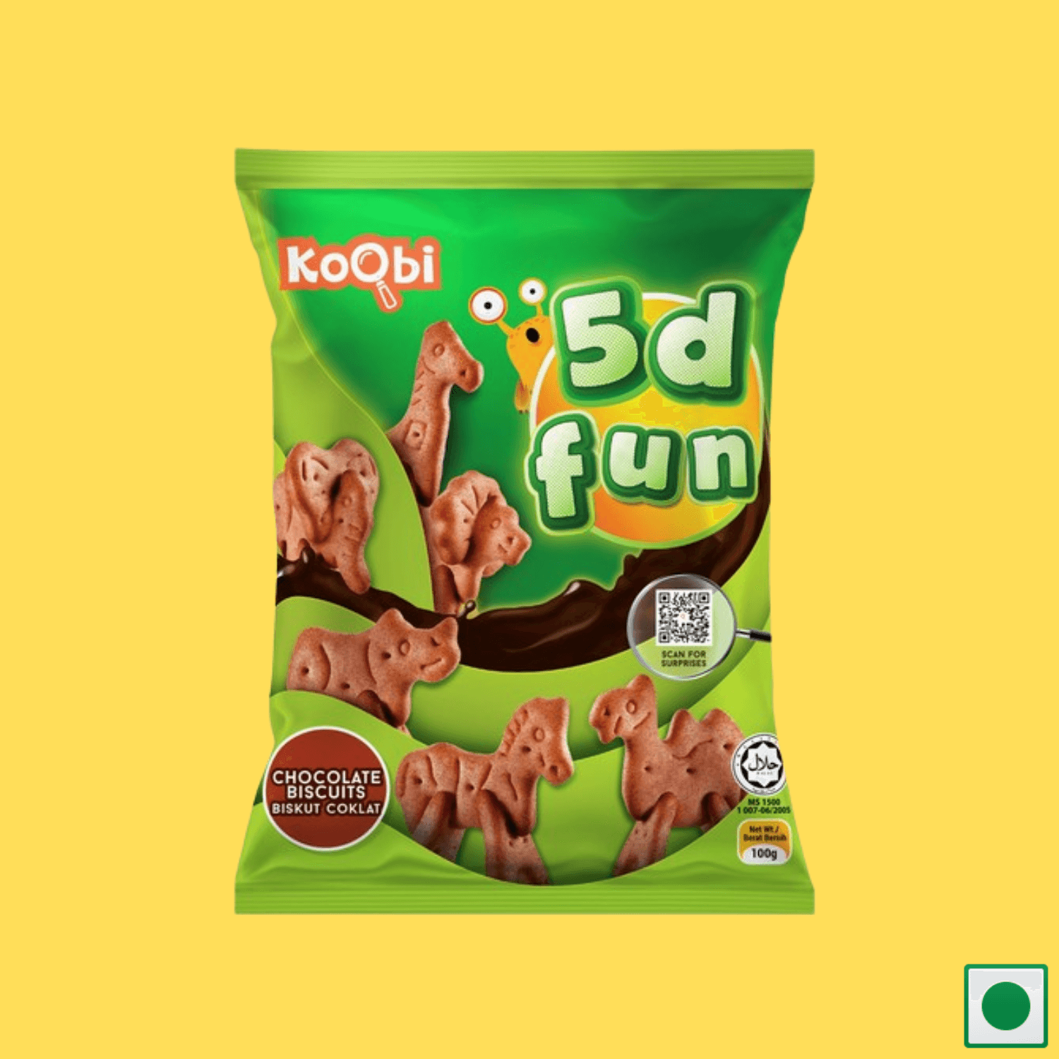 Koobi 5D Fun Animal Shaped Chocolate Biscuits, 100g (Imported) - Super 7 Mart