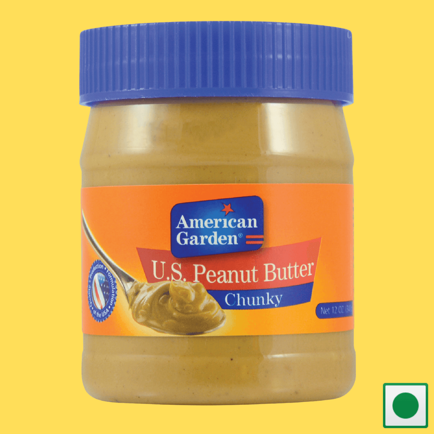 American Garden U.S. Peanut Butter Chunky, 340g (Imported) - Super 7 Mart