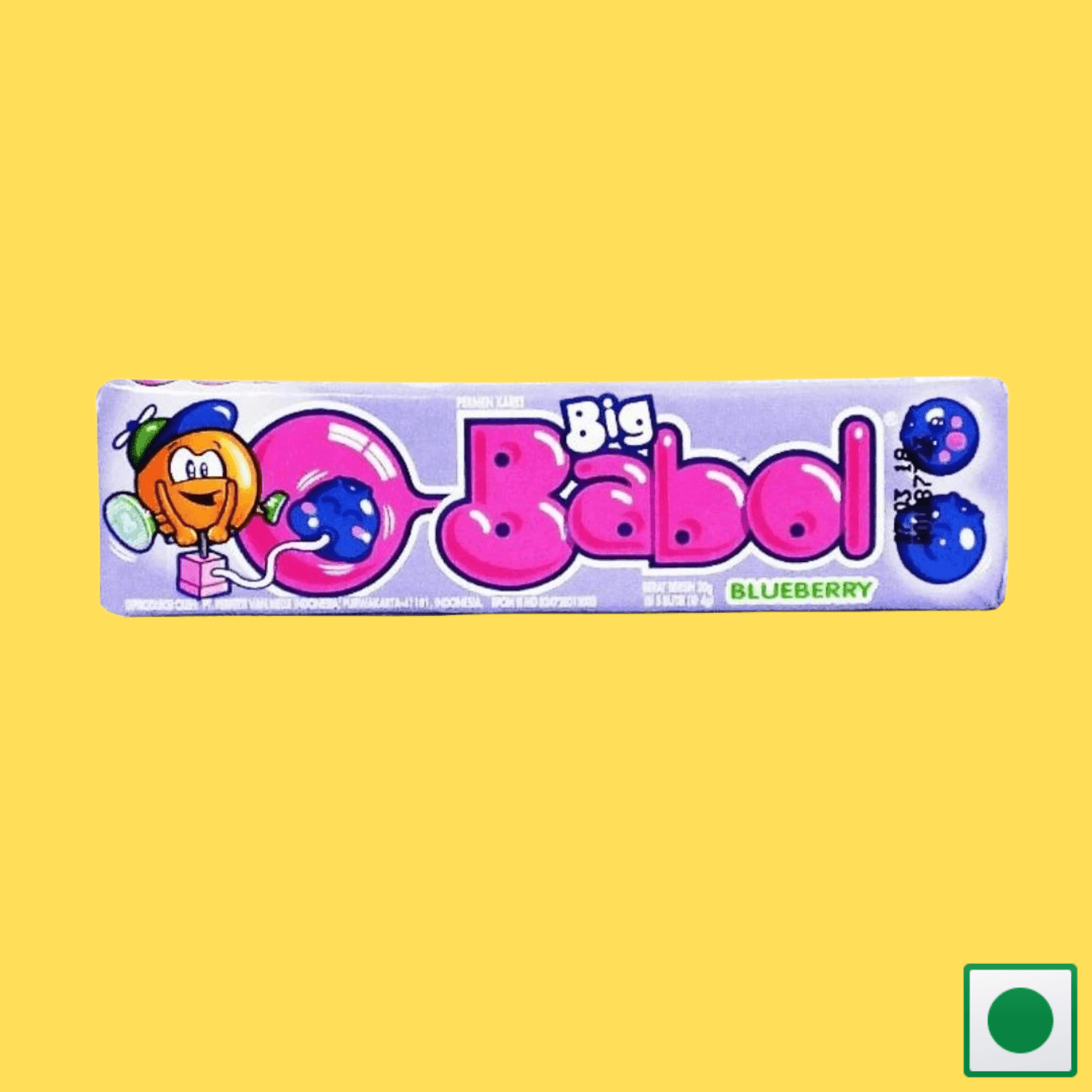 Big Babol Rasa Blueberry Bubble Gum, 22.5g (Imported) - Super 7 Mart