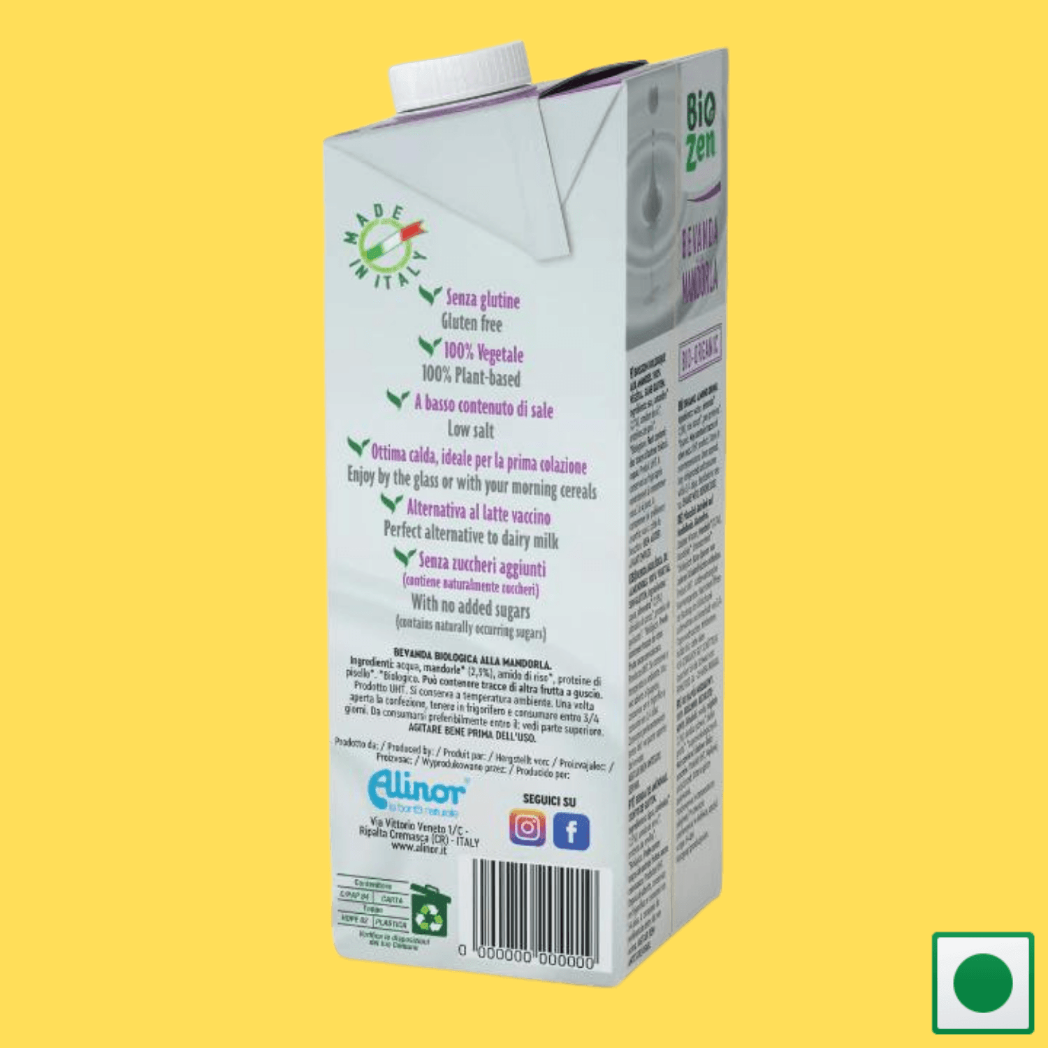 Biozen Organic Almond Milk, 1L (Imported) - Super 7 Mart