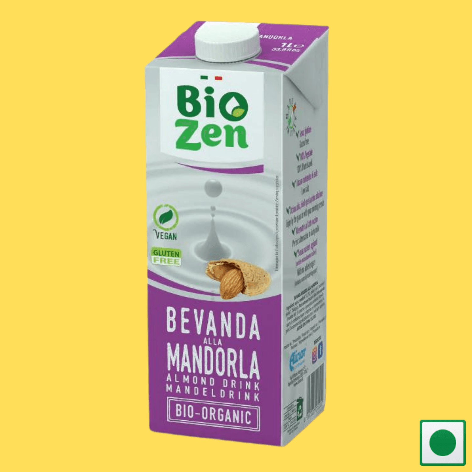 Biozen Organic Almond Milk, 1L (Imported) - Super 7 Mart