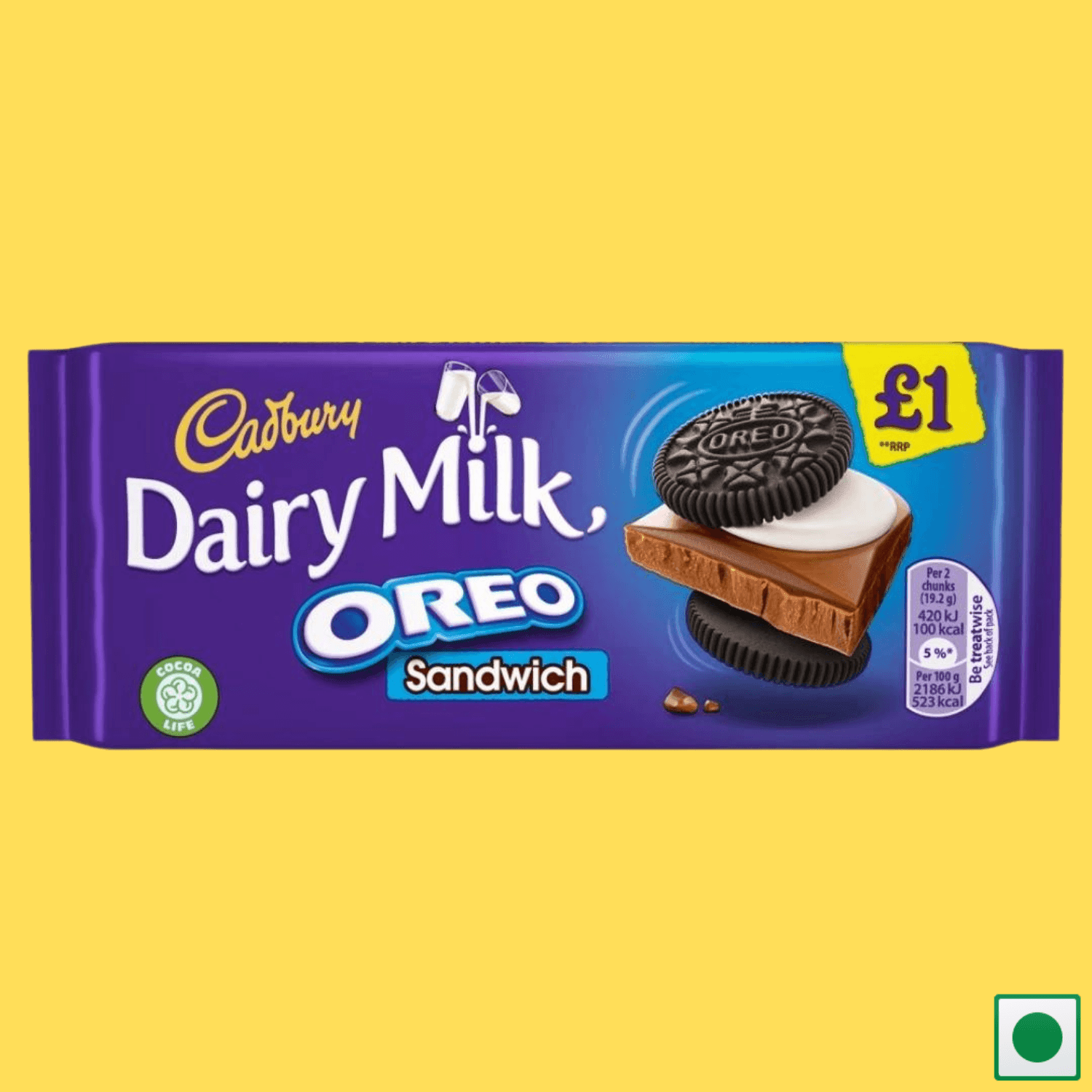 Cadbury Dairy Milk Chocolate Oreo Sandwich, 165g (Imported) - Super 7 Mart