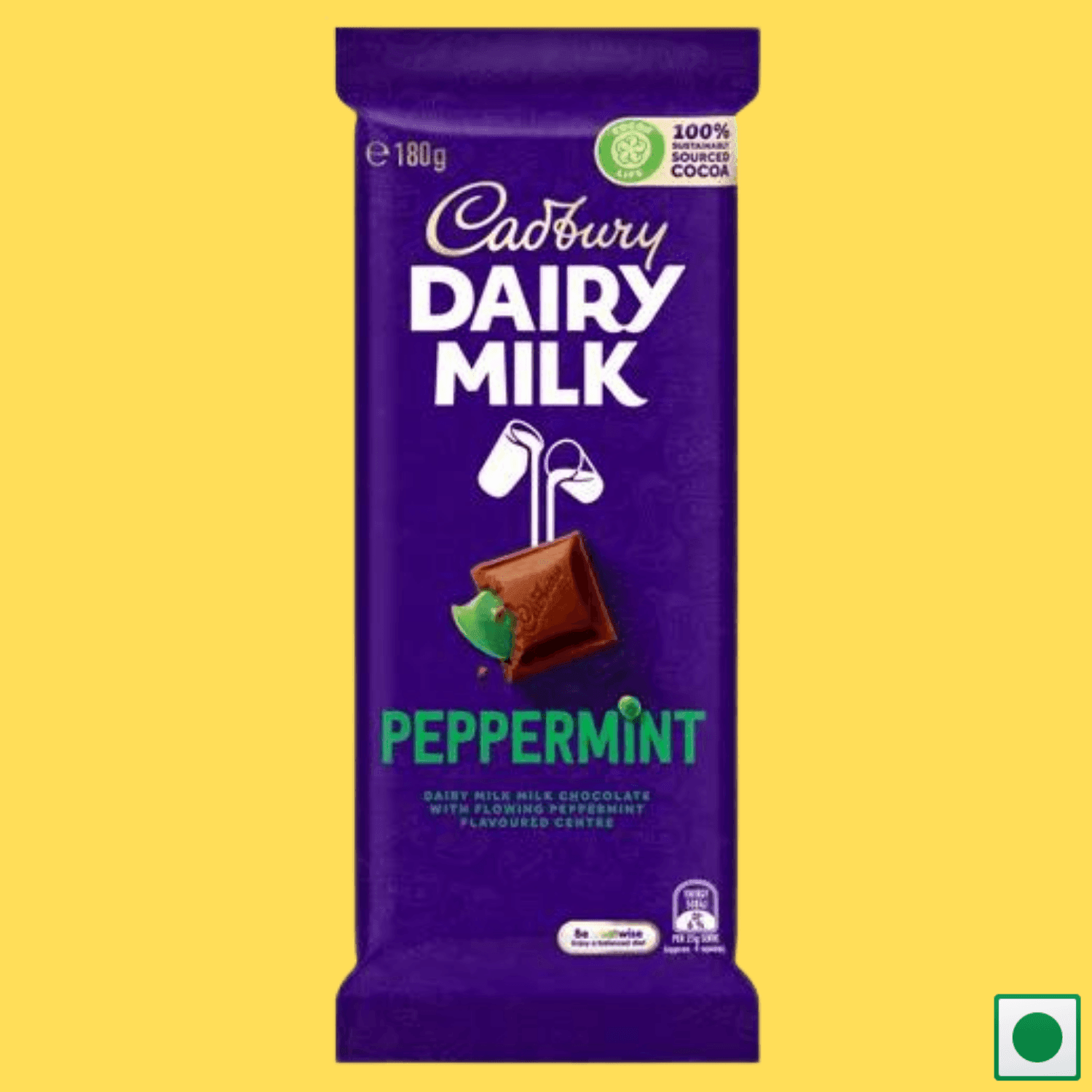 Cadbury Dairy Milk Peppermint Milk Chocolate, 180g (Australian Imported) - Super 7 Mart
