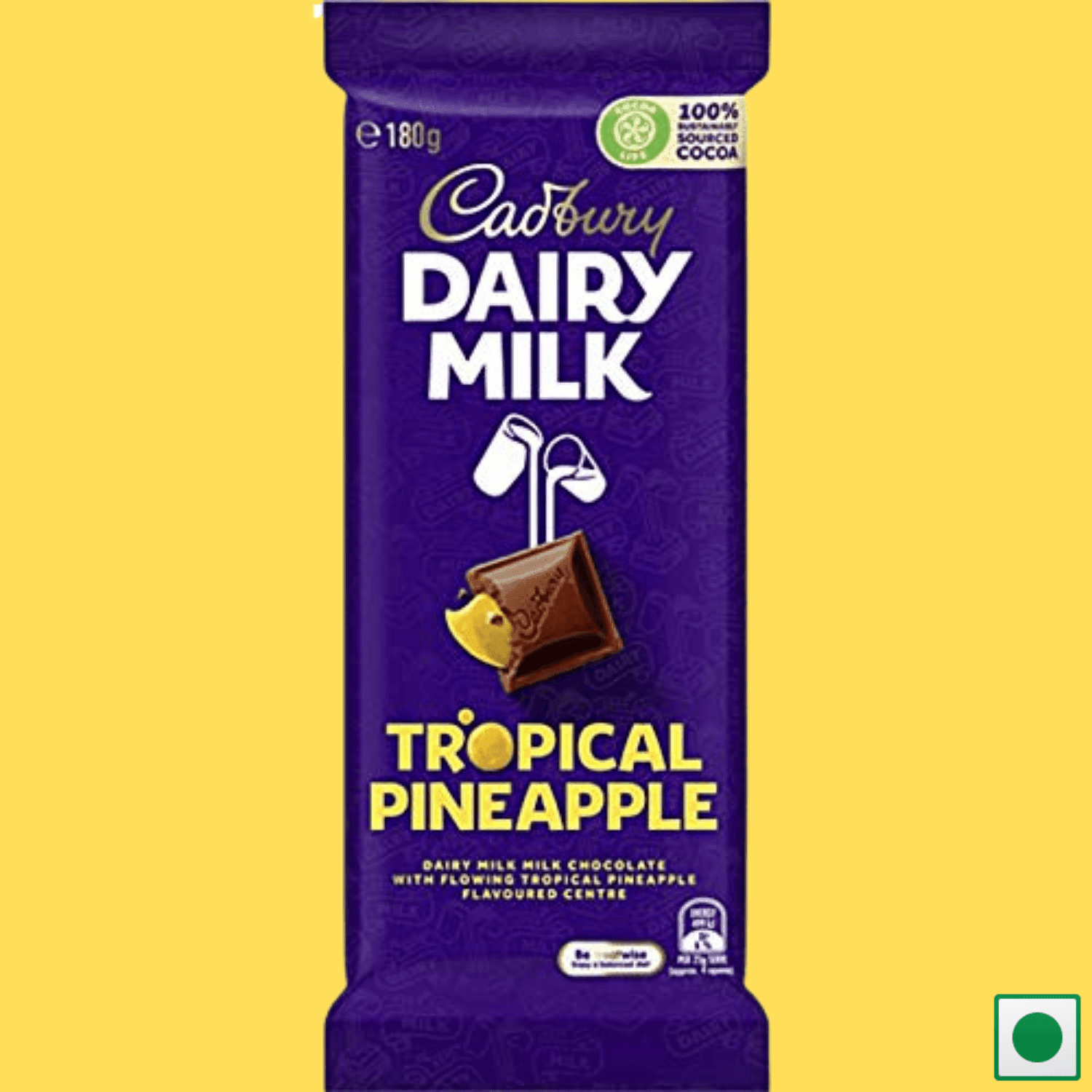 Cadbury Dairy Milk Tropical Pineapple Milk Chocolate,180g (Australian Imported) - Super 7 Mart