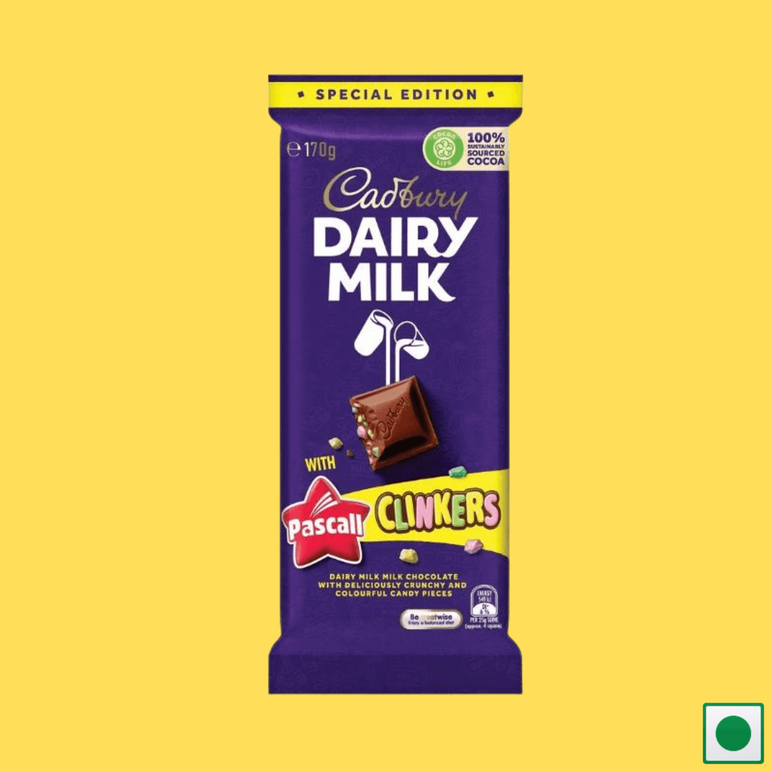 Cadbury Dairy Milk with Pascall Clinkers, 170g (Imported) - Super 7 Mart