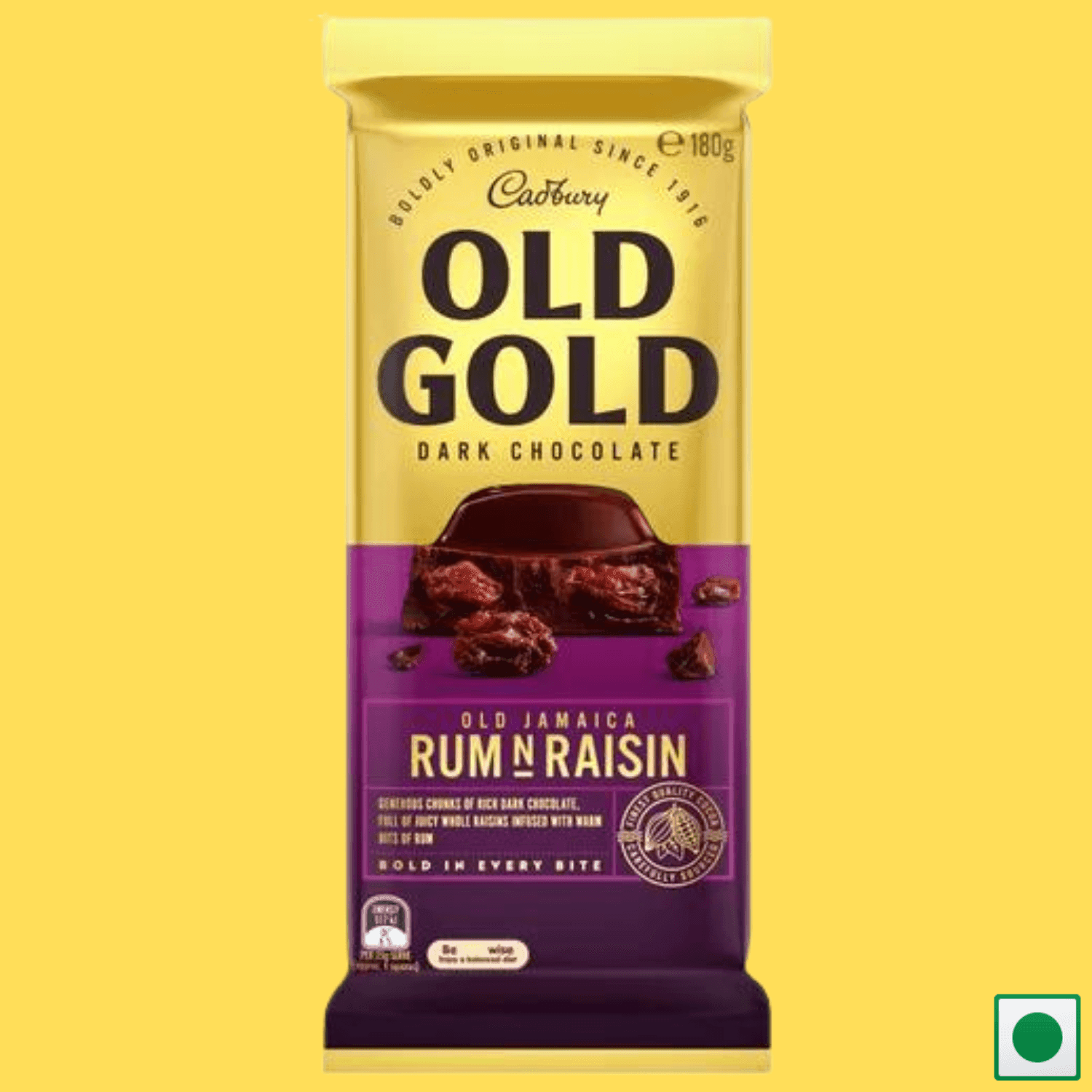 Cadbury Old Gold Dark Chocolate Old Jamaica Rum N Raisin, 180g (Australian Imported) - Super 7 Mart