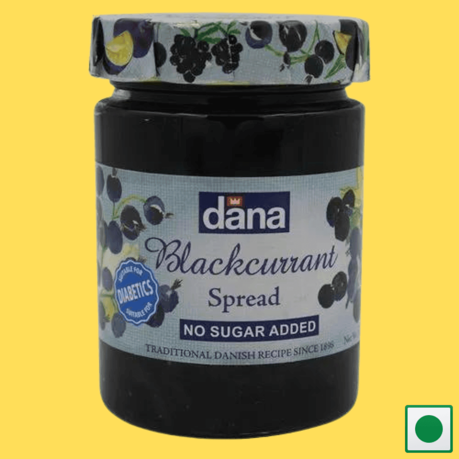 Dana Blackcurrant Jam No Sugar, 340g (Imported) - Super 7 Mart
