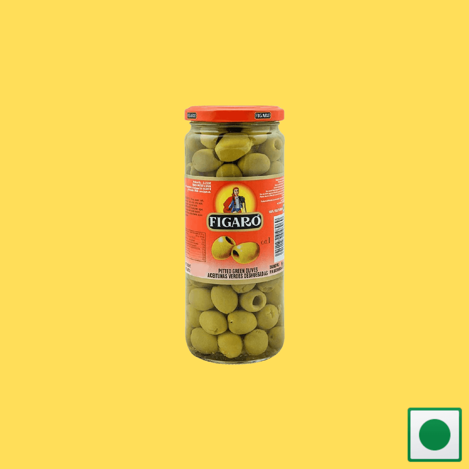 FIGARO PITTED GREEN OLIVES 450G (Imported) - Super 7 Mart
