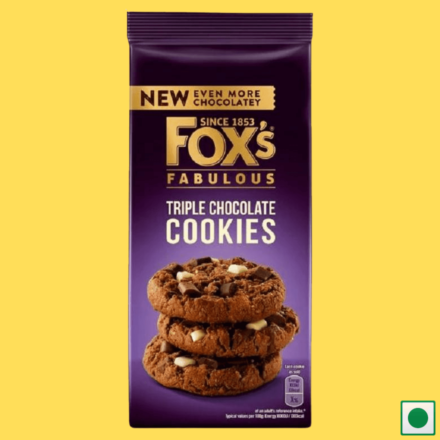 Fox's Fabulous Triple Chocolate Cookies, 180g (Imported) - Super 7 Mart