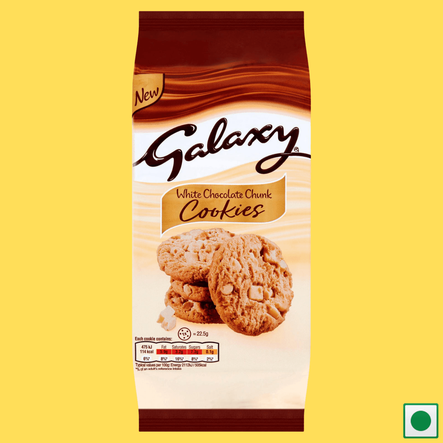 Galaxy White Chocolate Chunk Cookies, 180g (Imported) - Super 7 Mart