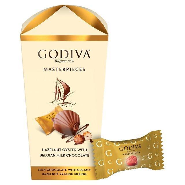 Godiva Masterpieces Milk Chocolate Hazelnut Oyster, 117g (Imported) - Super 7 Mart