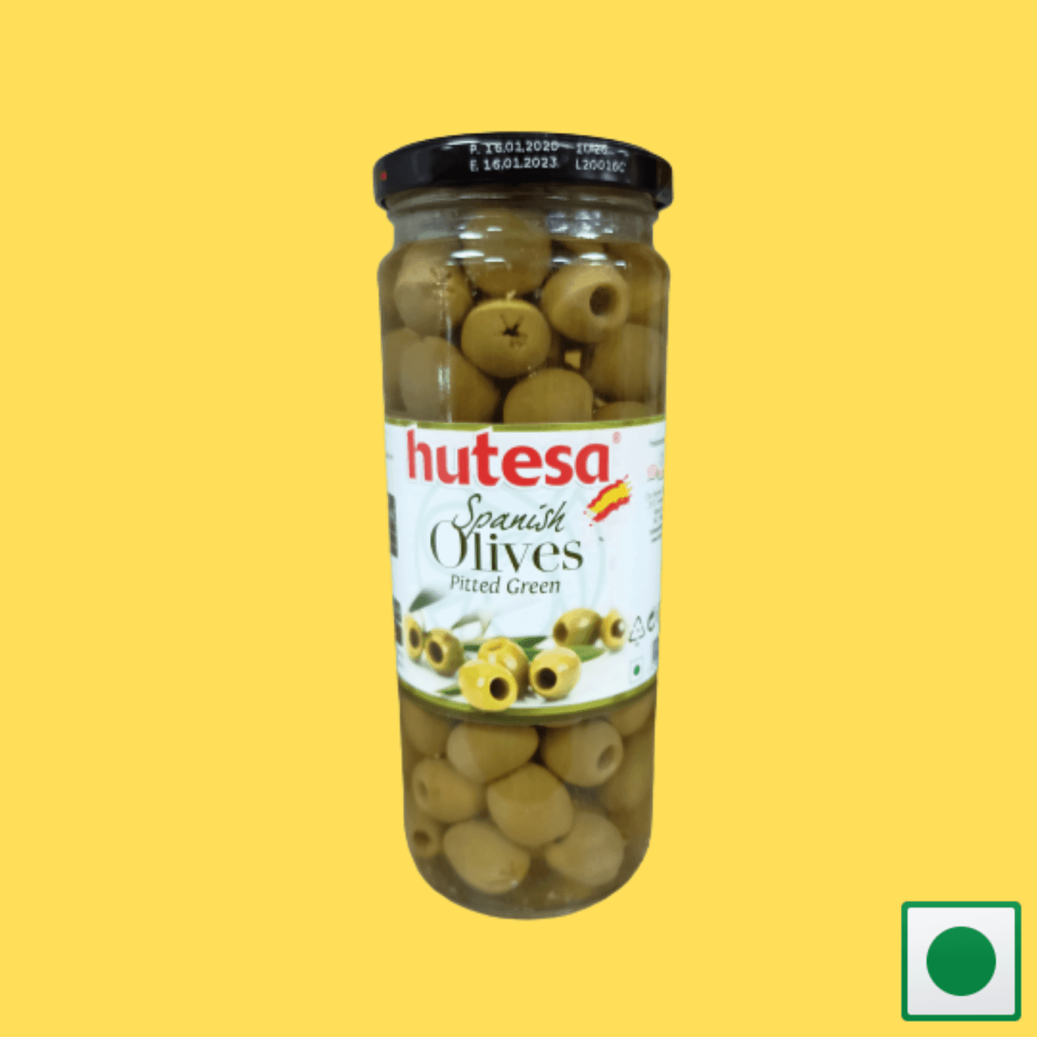 HUTESA SPANISH GREEN PITTED OLIVES 450G (Imported) - Super 7 Mart