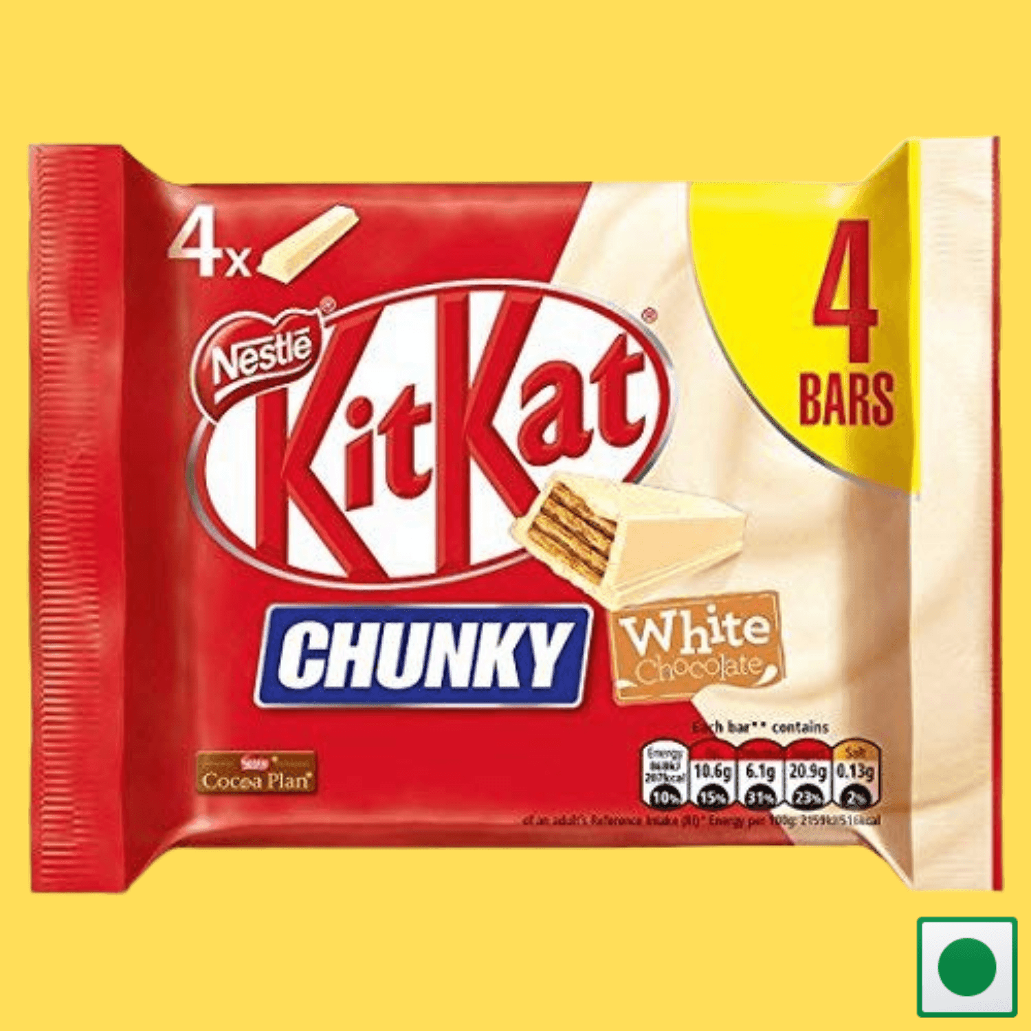 Kitkat Chunky White Chocolate 4 Bars (4 X 40g, 160g) (Imported) - Super 7 Mart