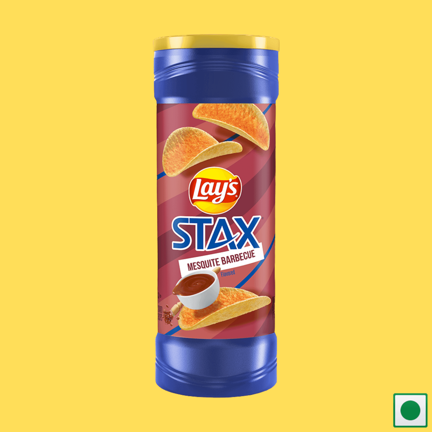 Lay's Stax Mesquite BBQ Flavored Potato Crisps, 155.9g (Imported) - Super 7 Mart