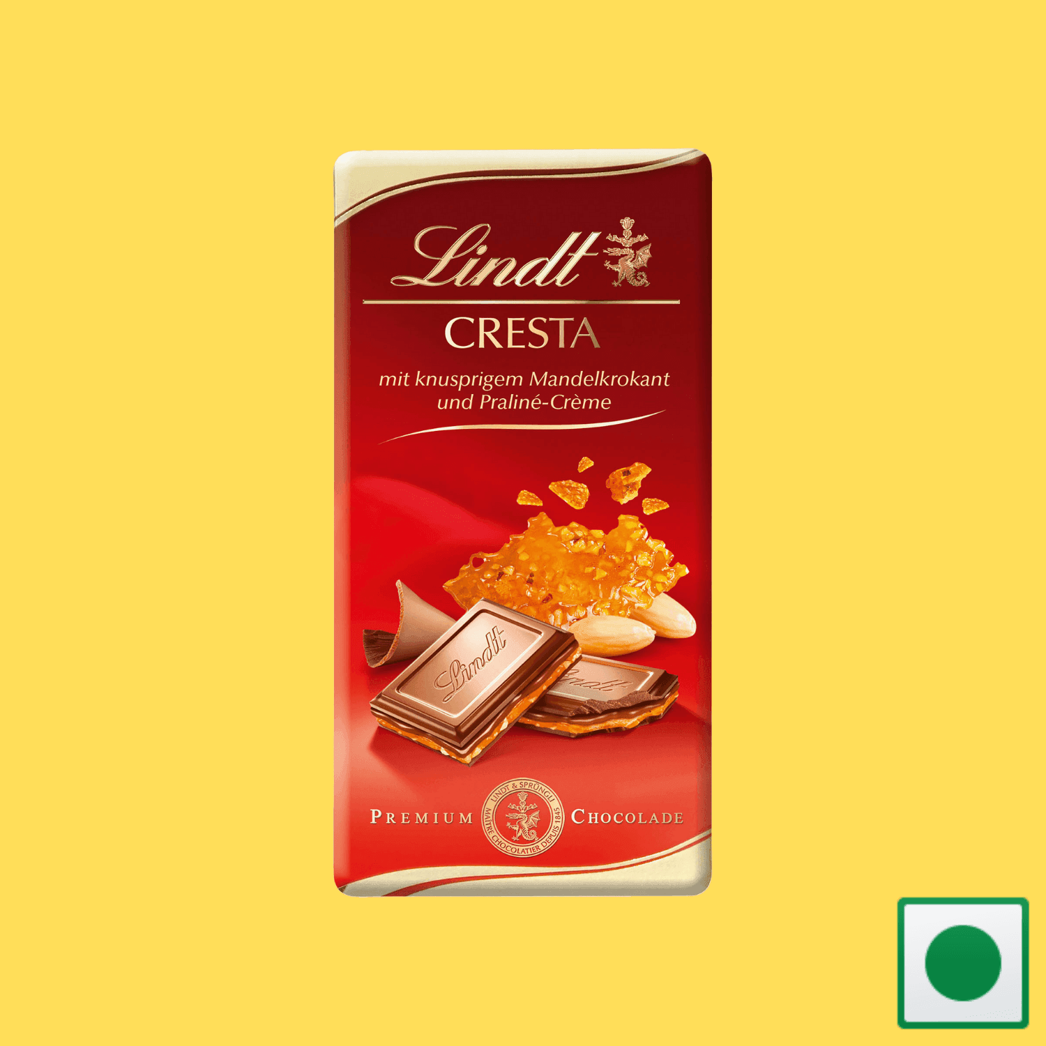 Lindt Cresta Almond Praline and Creme Milk Chocolate, 100g(Imported) - Super 7 Mart