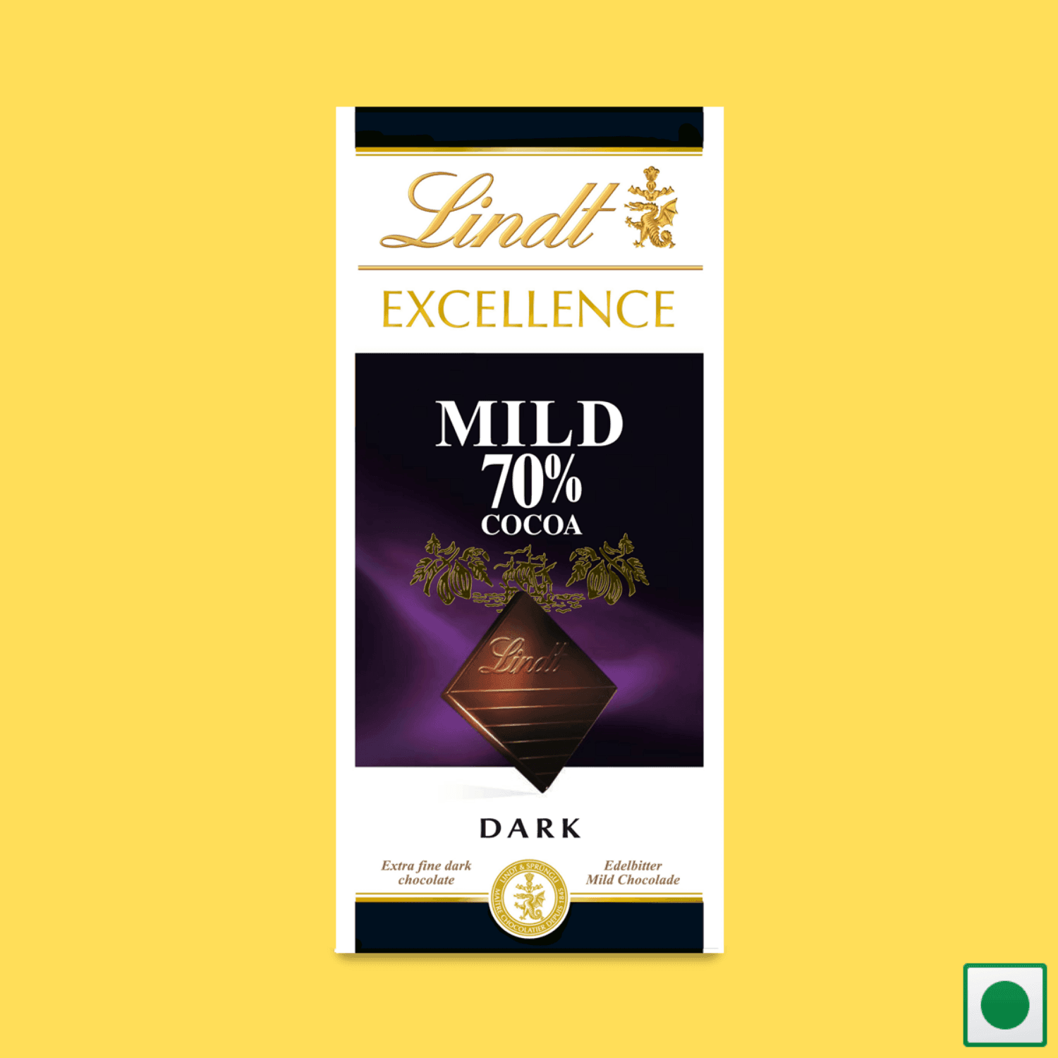 Lindt Excellence 70% Mild Dark Chocolate Bar, 100g (Imported) - Super 7 Mart