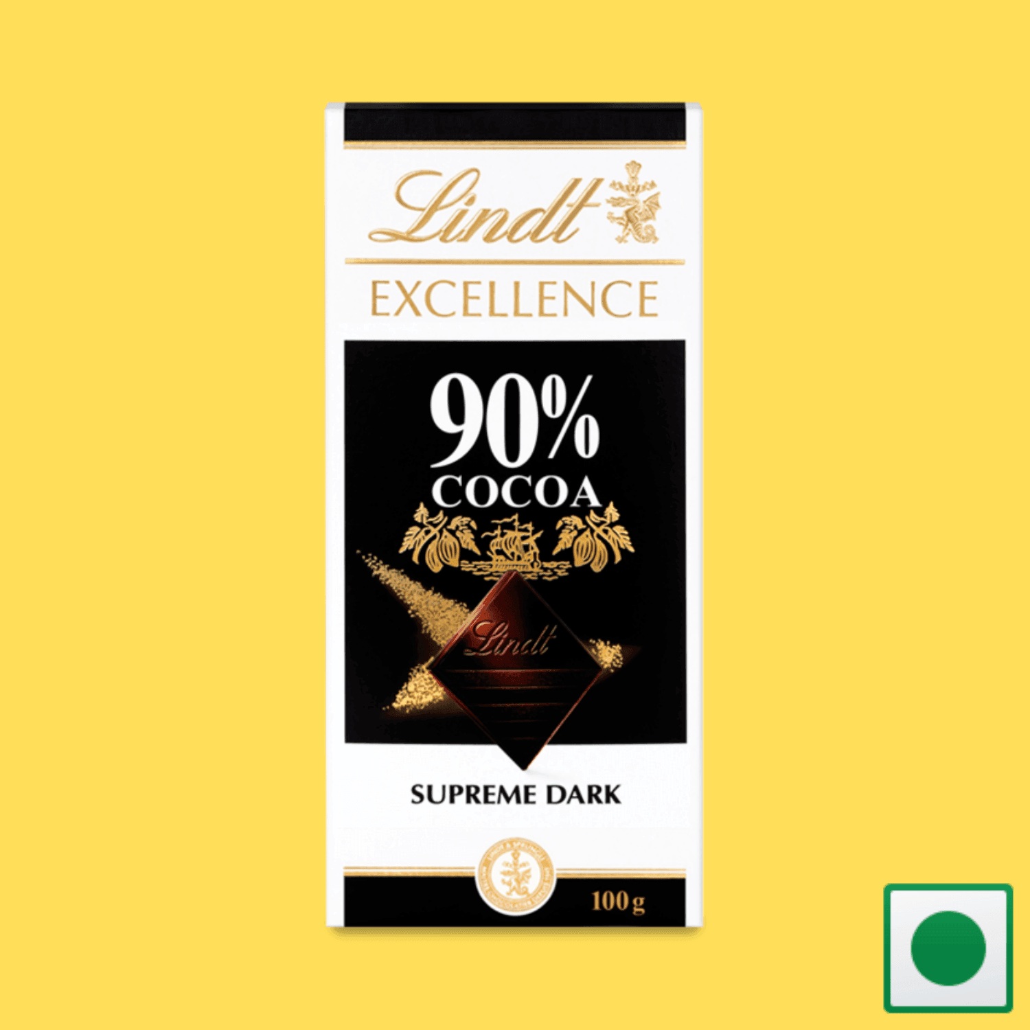 Lindt Excellence 90% Cocoa Dark Chocolate 100gm (Imported) - Super 7 Mart