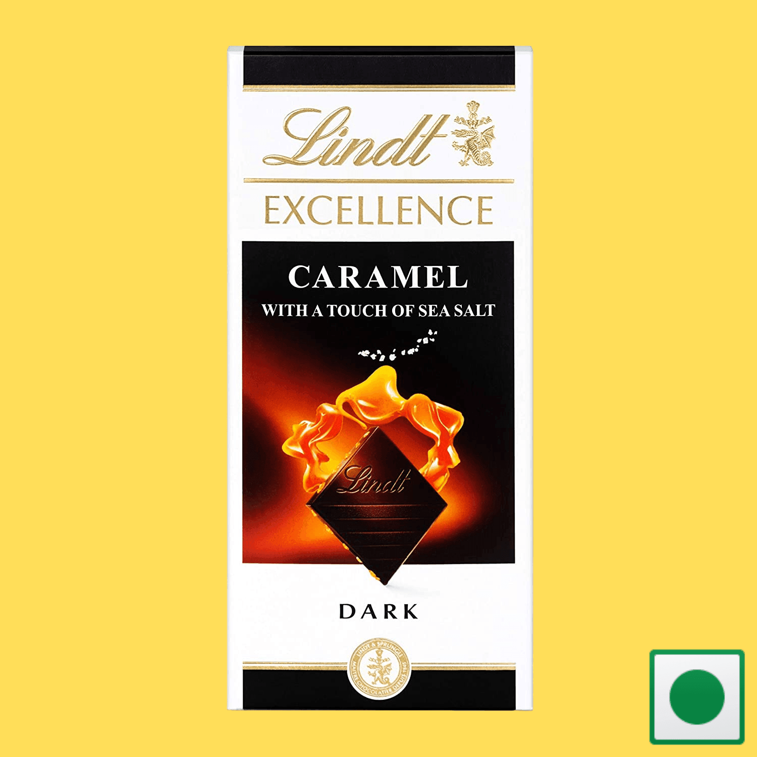 Lindt Excellence Caramel With A Touch Of Sea Salt Dark Chocolate 100g (IMPORTED) - Super 7 Mart