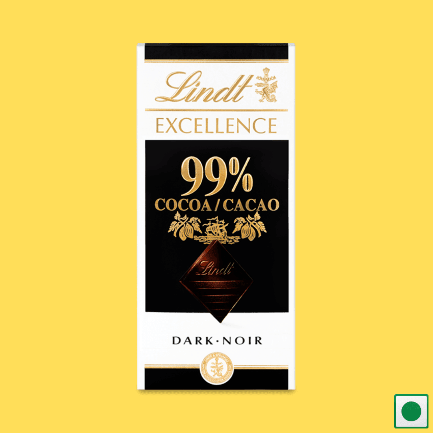 Lindt Excellence Dark 99% Cocoa Chocolate Bar, 50g (Imported) - Super 7 Mart