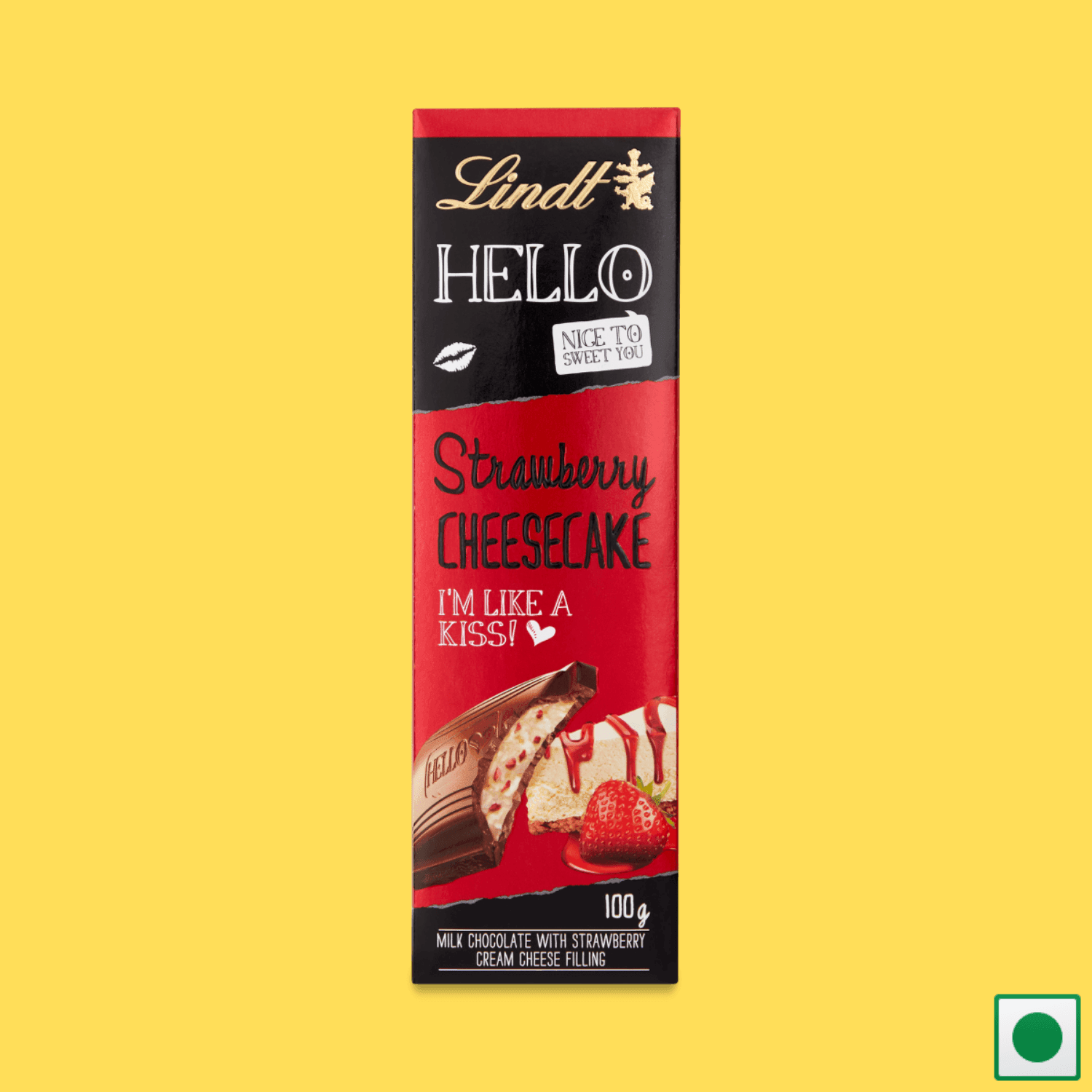 Lindt HELLO Strawberry Cheesecake Bar, 100g (Imported) - Super 7 Mart