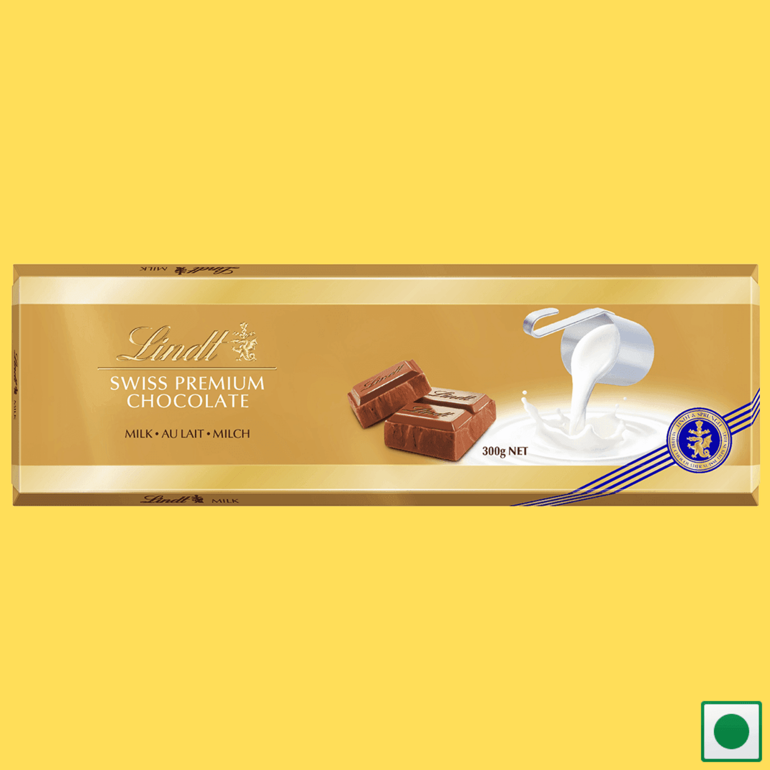 Lindt Swiss Premium Milk Chocolate bar, 300g (Imported) - Super 7 Mart