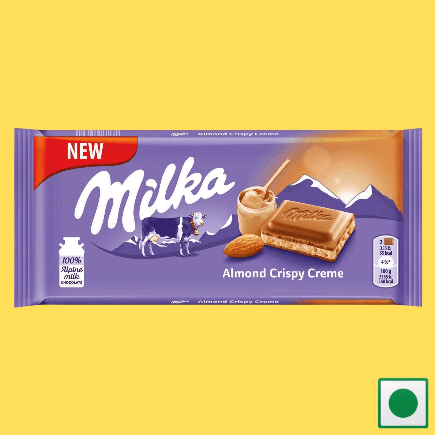 Milka Almond Crispy Creme , 90g (Imported) - Super 7 Mart