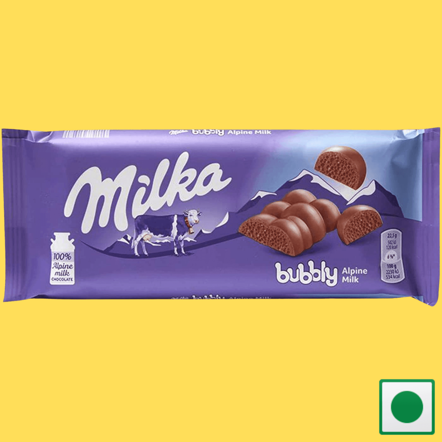 Milka Bubbly Alpine Milk Bar, 90g (Imported) - Super 7 Mart