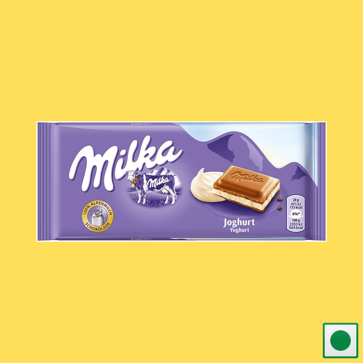 Milka Yogurt Chocolate Bar, 100g (Imported) - Super 7 Mart