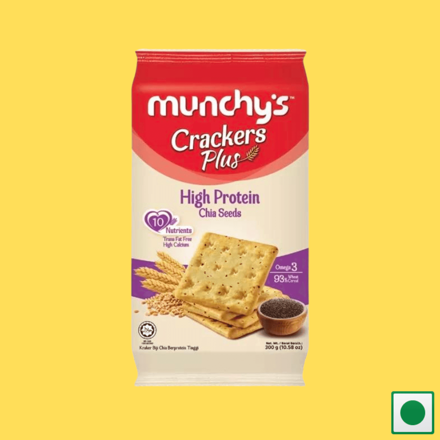Munchy’s Crackers Plus High Protein Chia Seeds, 300g (Imported) - Super 7 Mart